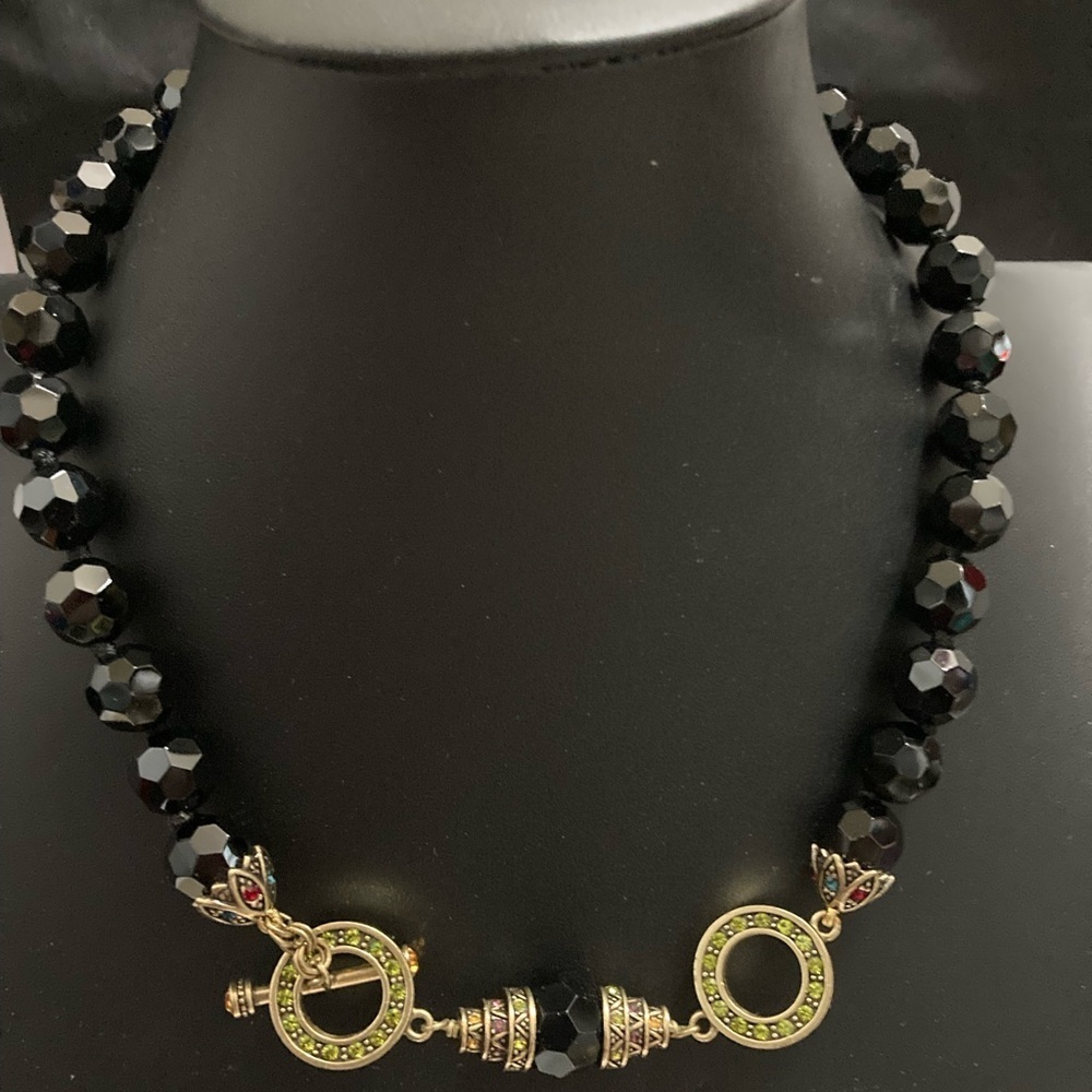 Heidi Daus Vintage black crystal necklace​​